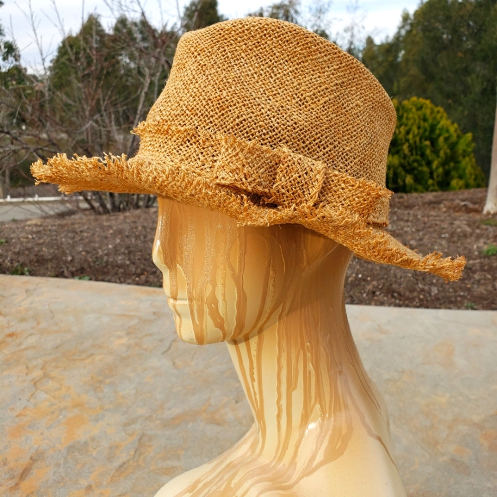Bernstock Spiers Vintage Designer Woven Straw Summer Hat with Bow from England